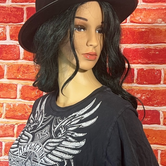 Mathilda S/S Baby Tee Affliction Women’s T-Shirt - Picture 11 of 16